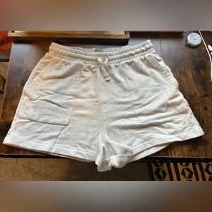 GAP Women’s High Waisted Sweat Short-Size M Tall-Cream